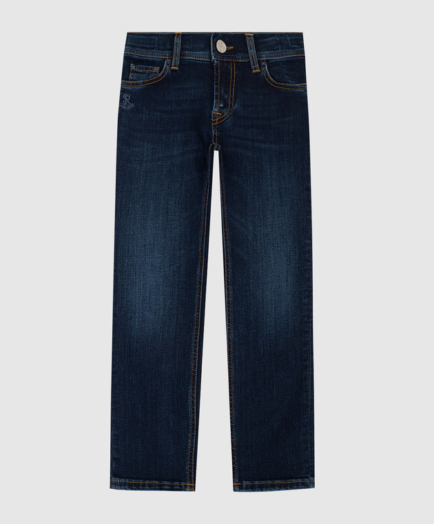 Stefano Ricci Children's dark blue distressed jeans YST64010801599