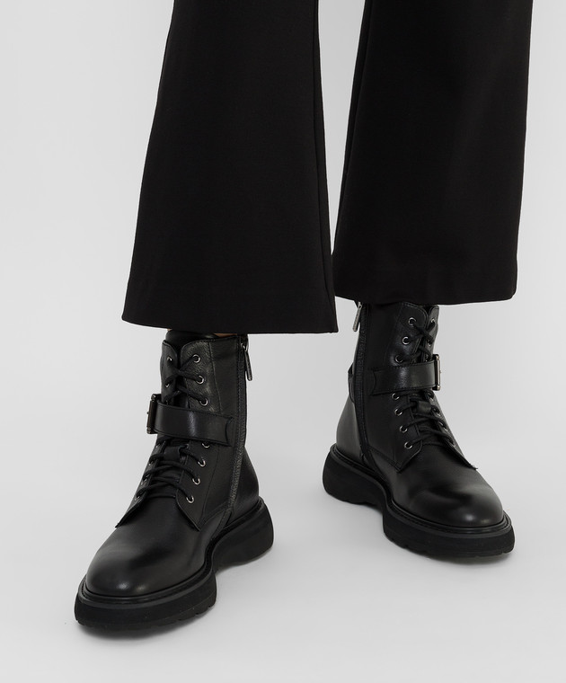 Doucal's Черные кожаные ботинки DD8512STOCPV543 изображение 2