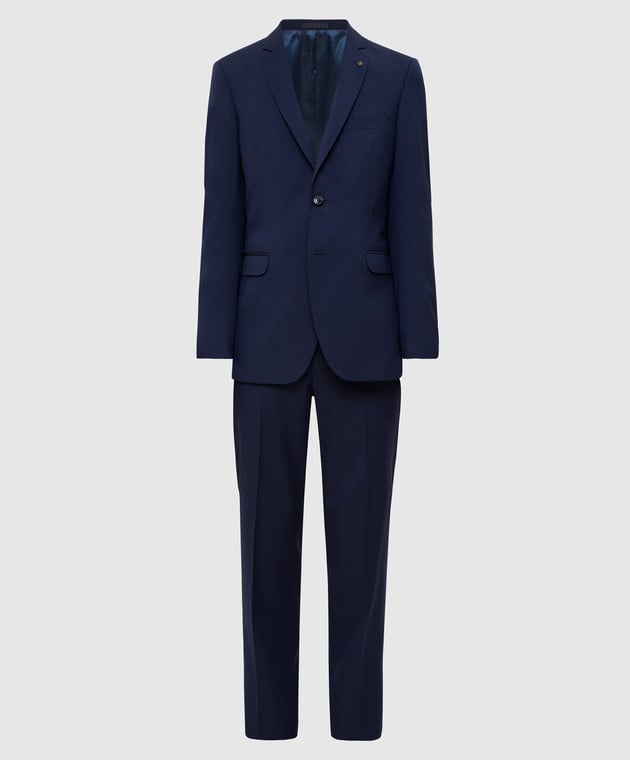 Florentino Темно-синий костюм из шерсти 119852950913