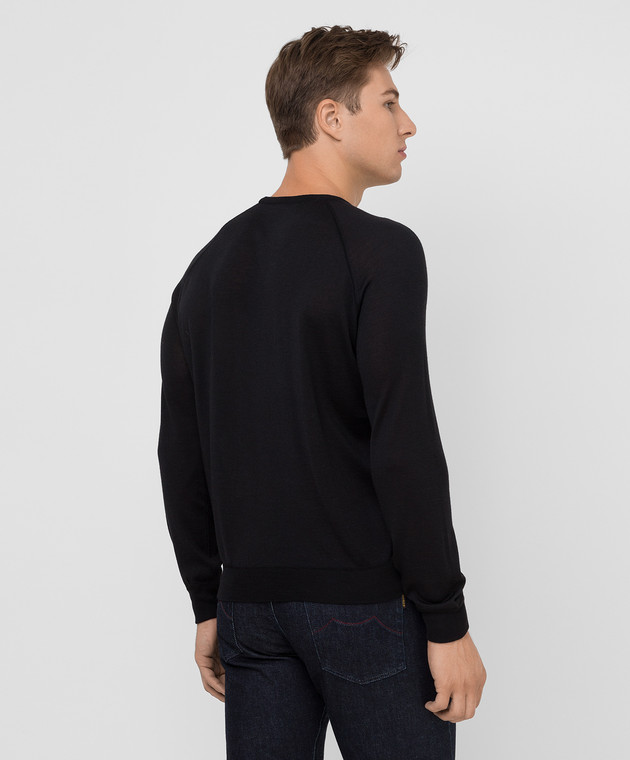 MooRER Black wool, silk and cashmere jumper PICOZEF image 4
