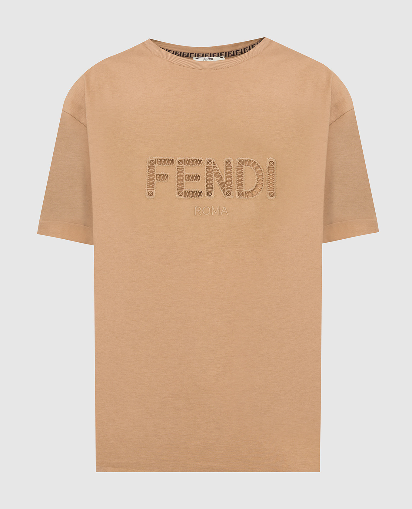 

Бежевая футболка Fendi, Бежевый, Футболки