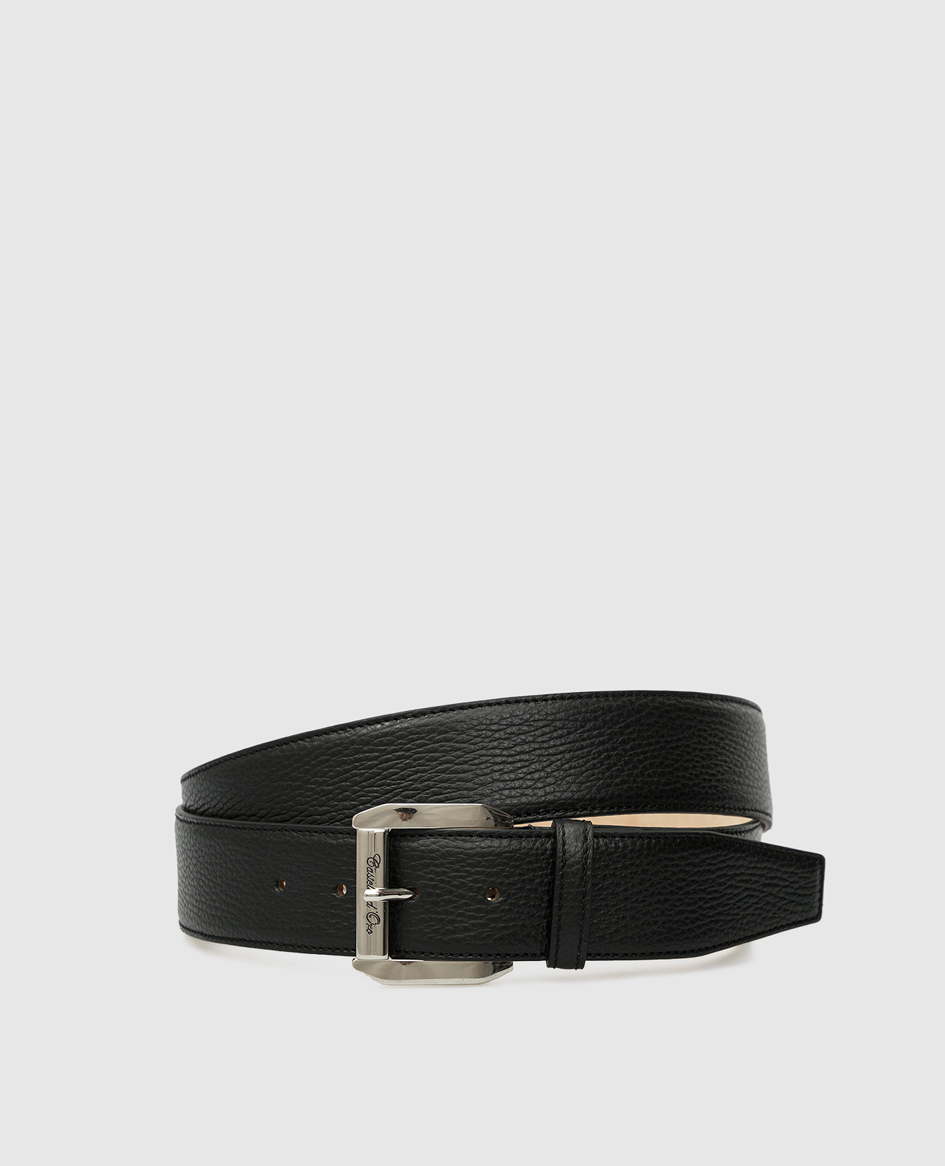 

Черный кожаный ремень ручной работы Castello d'Oro, Ремни и подтяжки