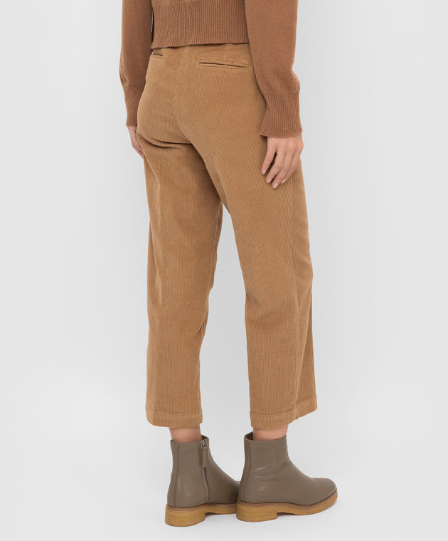 Twinset Светло-коричневые вельветовые брюки 212TT2322 изображение 4