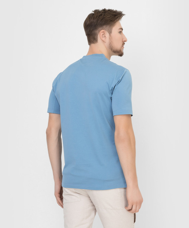 Brunello Cucinelli Светло-синяя футболка M0T611308 изображение 4