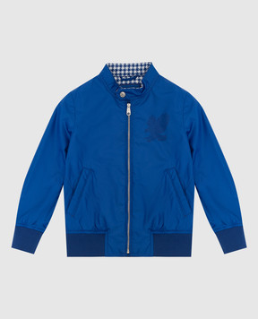 Stefano Ricci Детская синяя куртка с эмблемой YUJ8200020LT0002