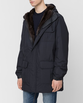 Seraphin Синя парка з хутром соболя 22801H9FZ6951