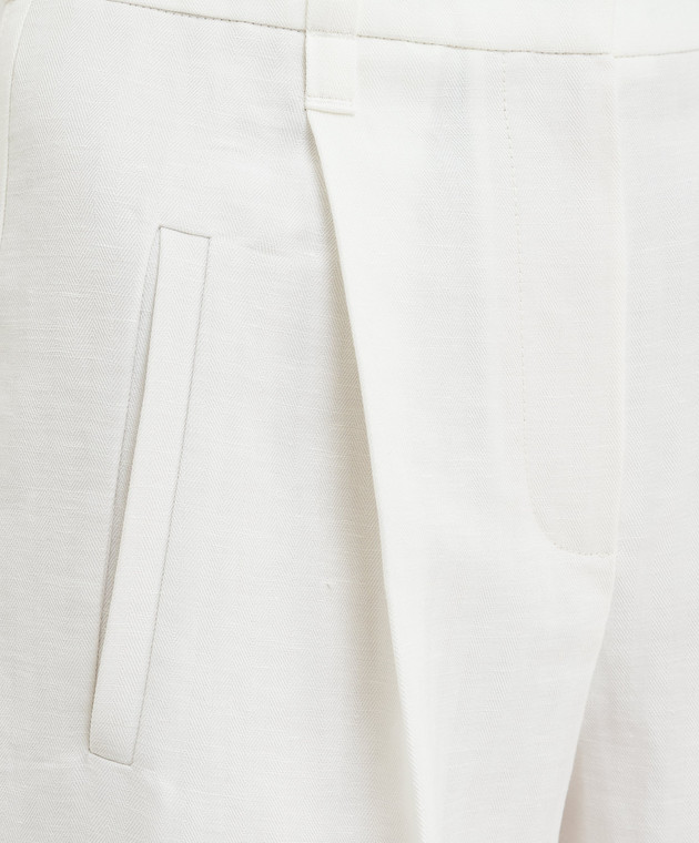 Brunello Cucinelli Белые брюки MH123P7198 изображение 5