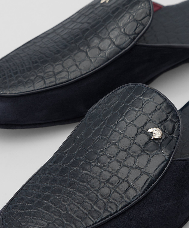 Stefano Ricci Emblem leather slippers UL01P740CSSD image 5