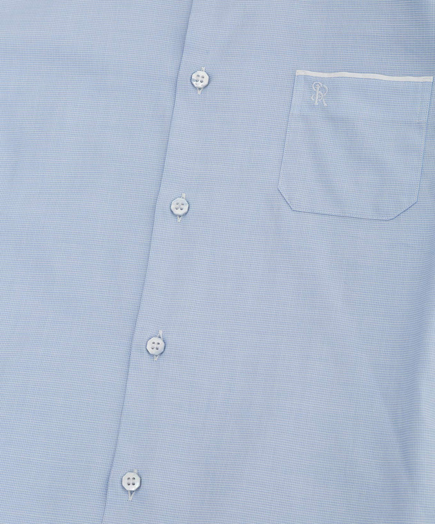 Stefano Ricci Children's blue shirt in a pattern YC004124LJ1819 image 3