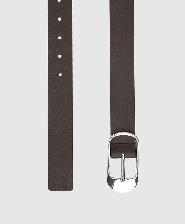 Max & Co Темно-коричневый кожаный ремень Favella FAVELLA изображение 3