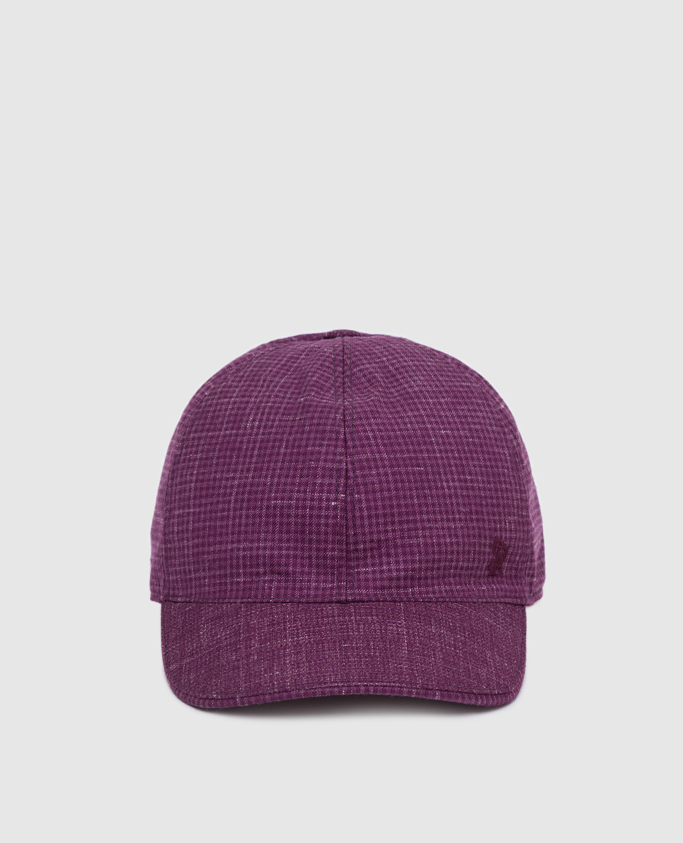 Детская фиолетовая кепка из кашемира и шелка