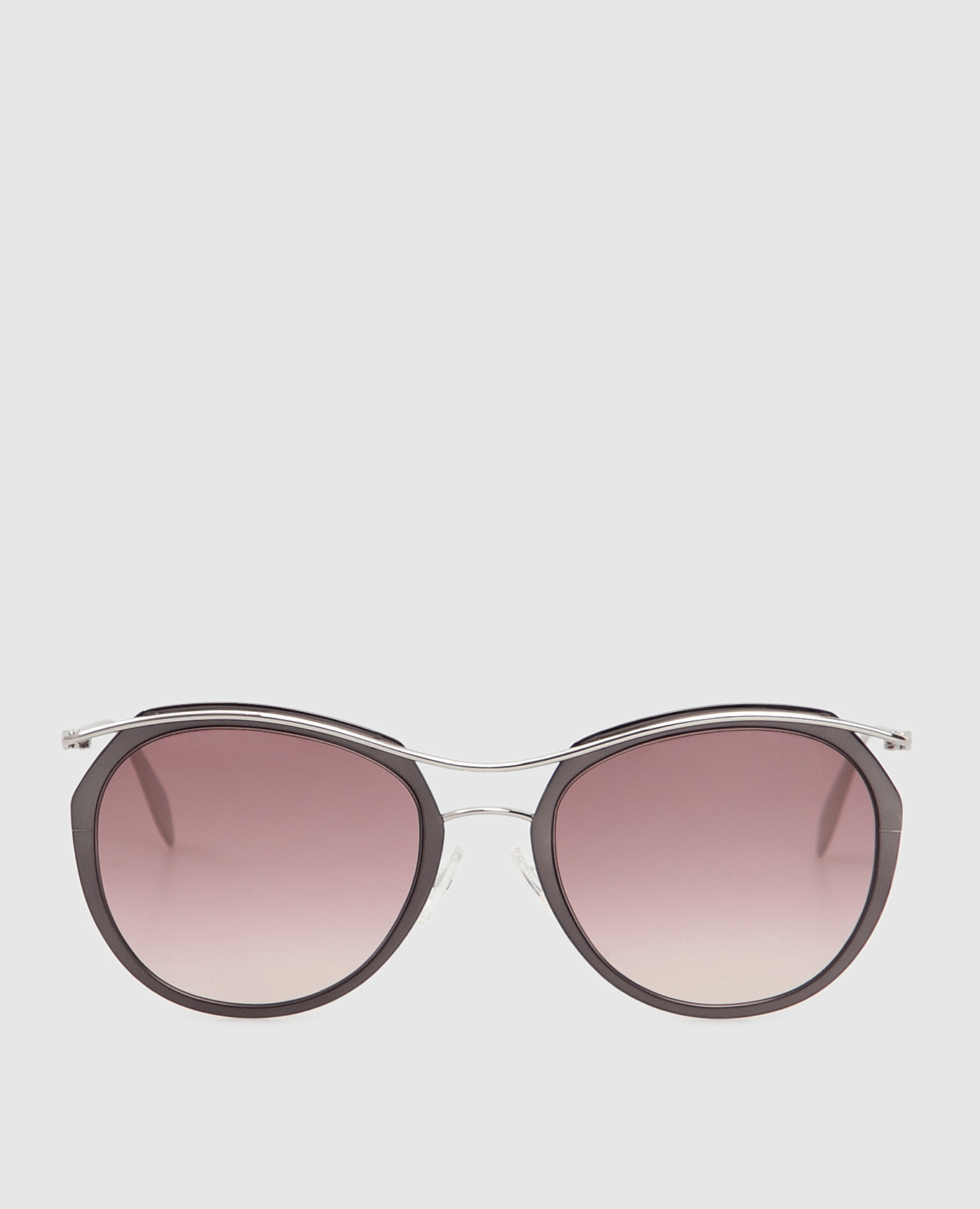 Солнцезащитные очки в графитовой оправе Alexander McQueen