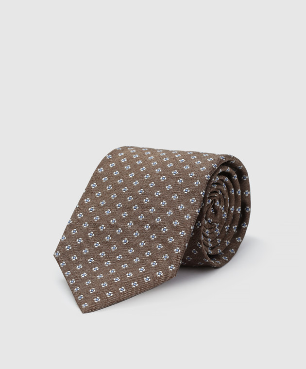 ISAIA Коричневый галстук из шелка CRV007CV46E