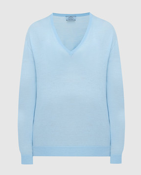 Prada Sport Голубой пуловер из шерсти 124A81