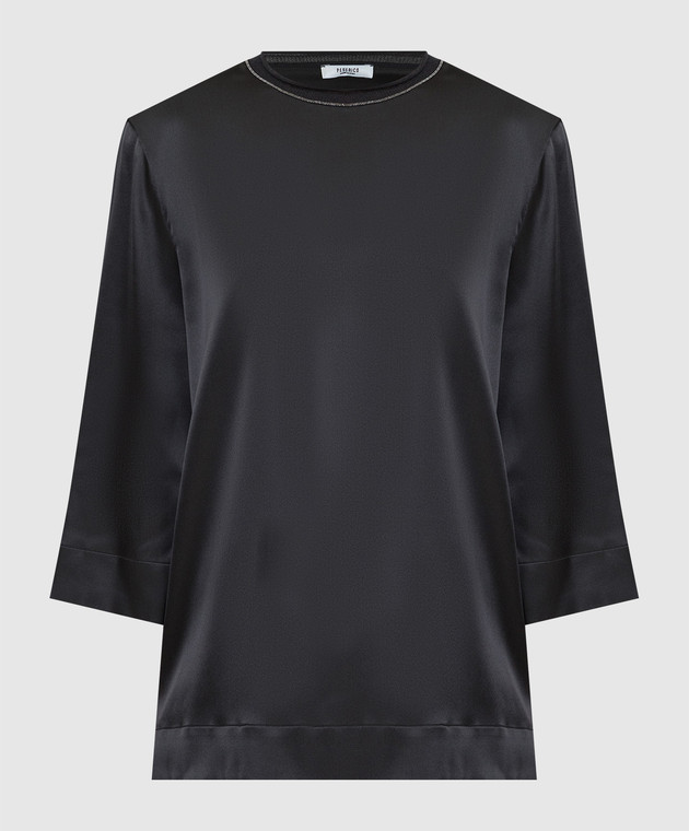 Peserico Черная шелковая блуза S06602C2372