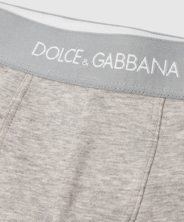 Dolce&Gabbana Дитячий набір сірих трусиків-боксерів з логотипом L4J701G7OCT зображення 3
