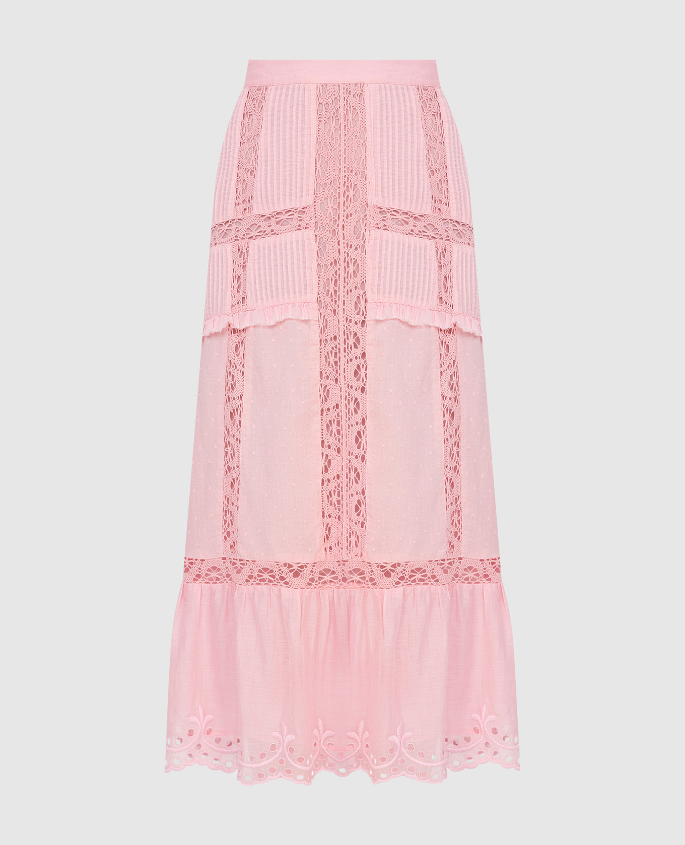 Розовая юбка миди Caius
