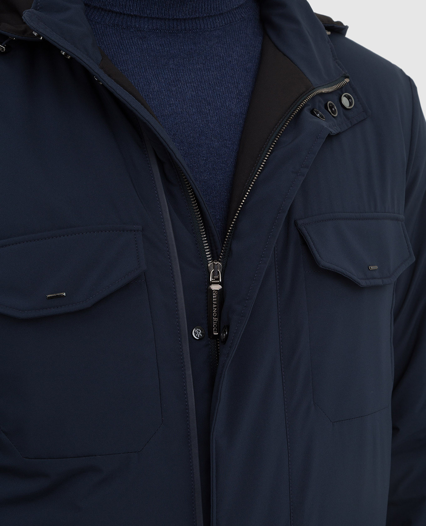 Stefano Ricci Темно-синяя пуховая куртка M7J1400140PL001H изображение 5
