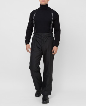 Stefano Ricci Черный горнолыжный комбинезон с логотипом MQT0S00010LR0002