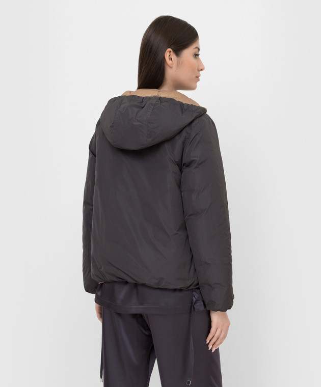 Peserico Двусторонняя темно-бежевая пуховая куртка S243846687A изображение 4
