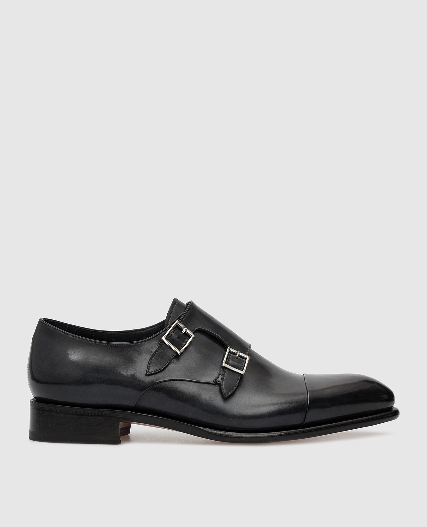 

Темно-синие кожаные монки Santoni, Тёмно-синий, Туфли