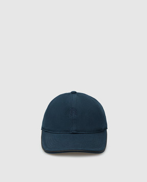 Vilebrequin Дитяча темно-синя кепка з вишивкою емблеми логотипу CTNH0400