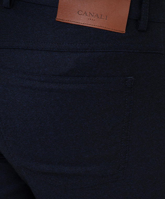 Canali Темно-синие брюки из шерсти AR03472V1551 изображение 5