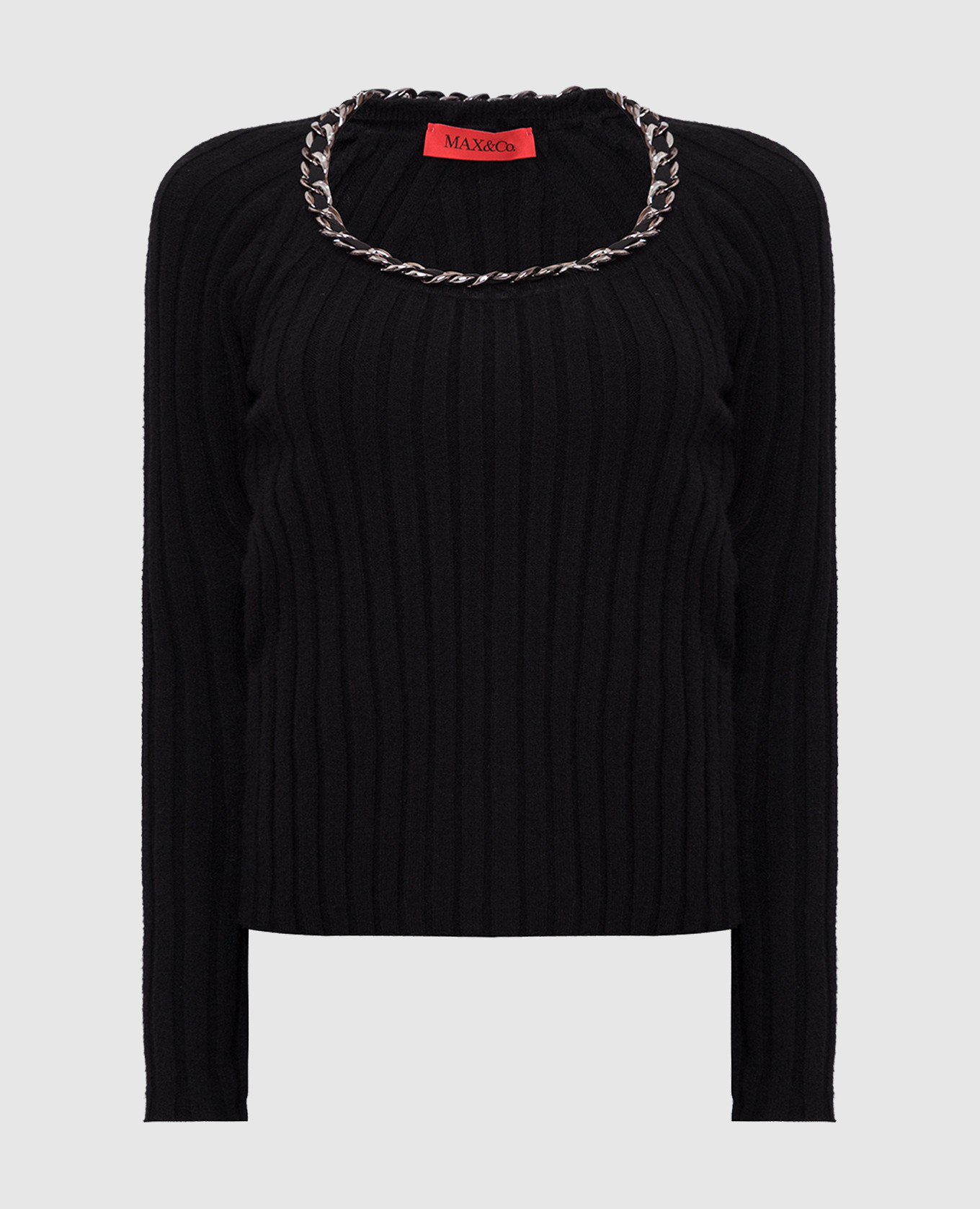 Pablo black jumper with chain