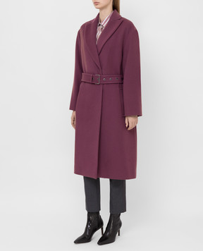 Brunello Cucinelli Бордове пальто з вовни і кашеміру ME4179333P