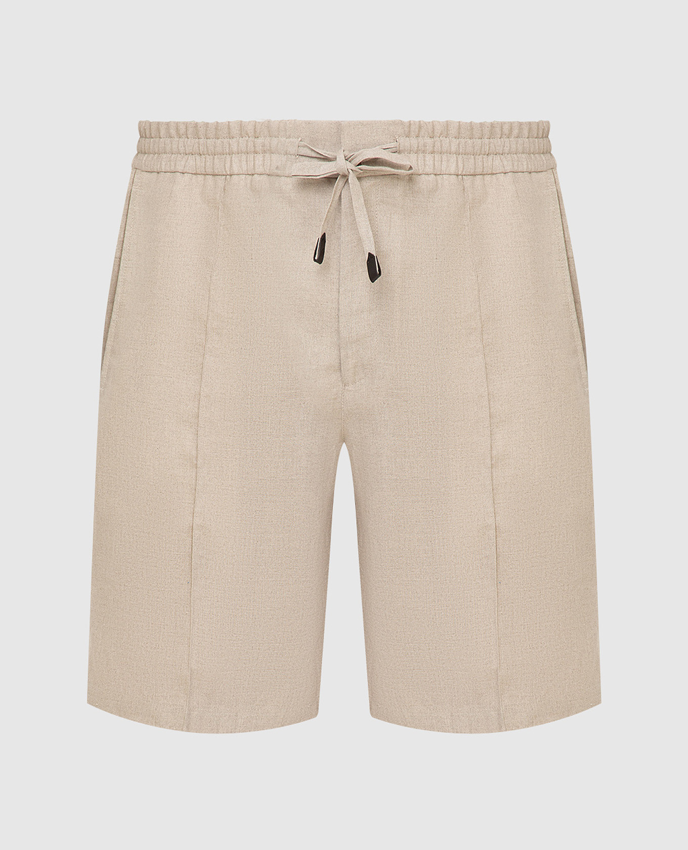 

Светло-бежевые льняные шорты Brioni, Бежевый, Шорты