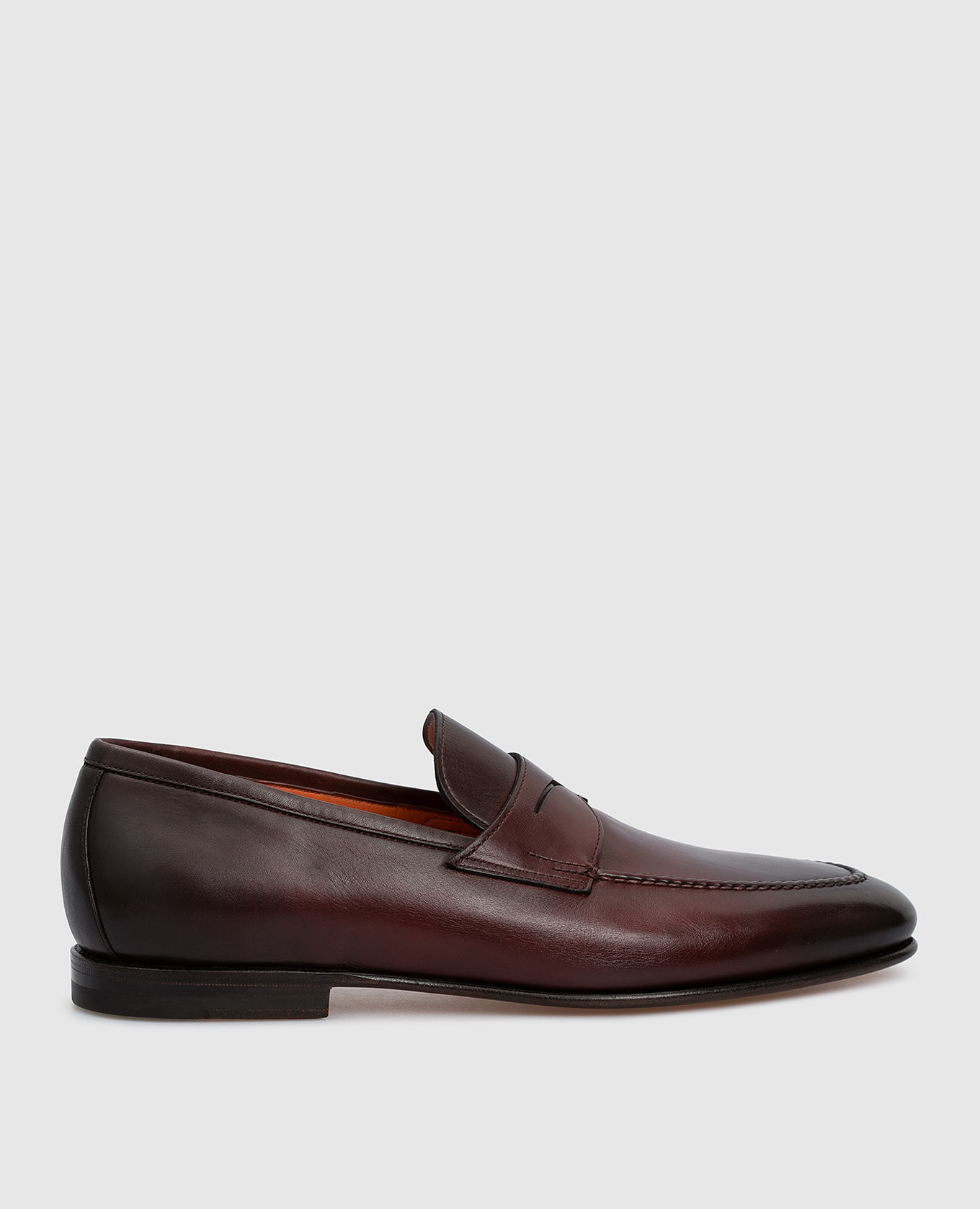 

Коричневые кожаные лоферы Santoni, Коричневый, Лоферы