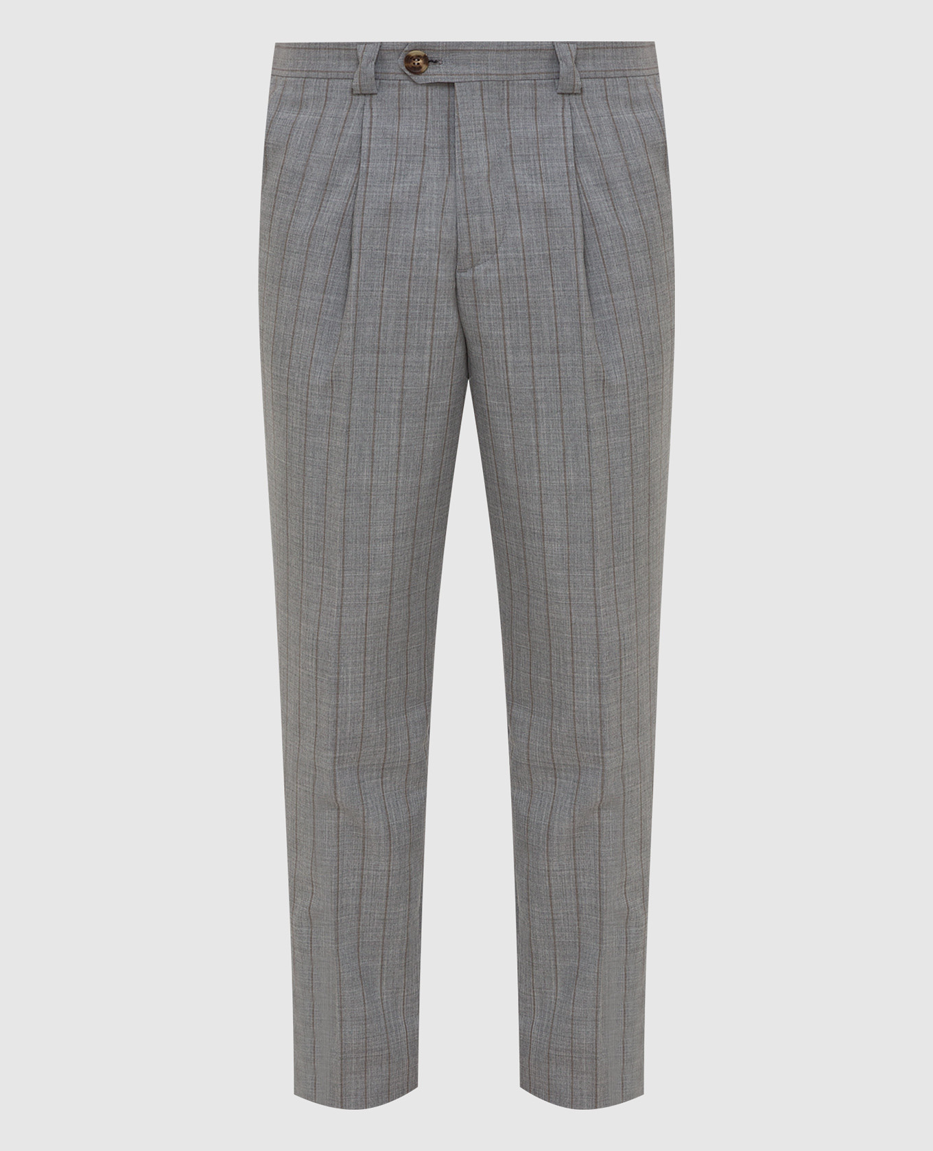 

Серые брюки из шерсти Brunello Cucinelli, Серый, Повседневные брюки casual