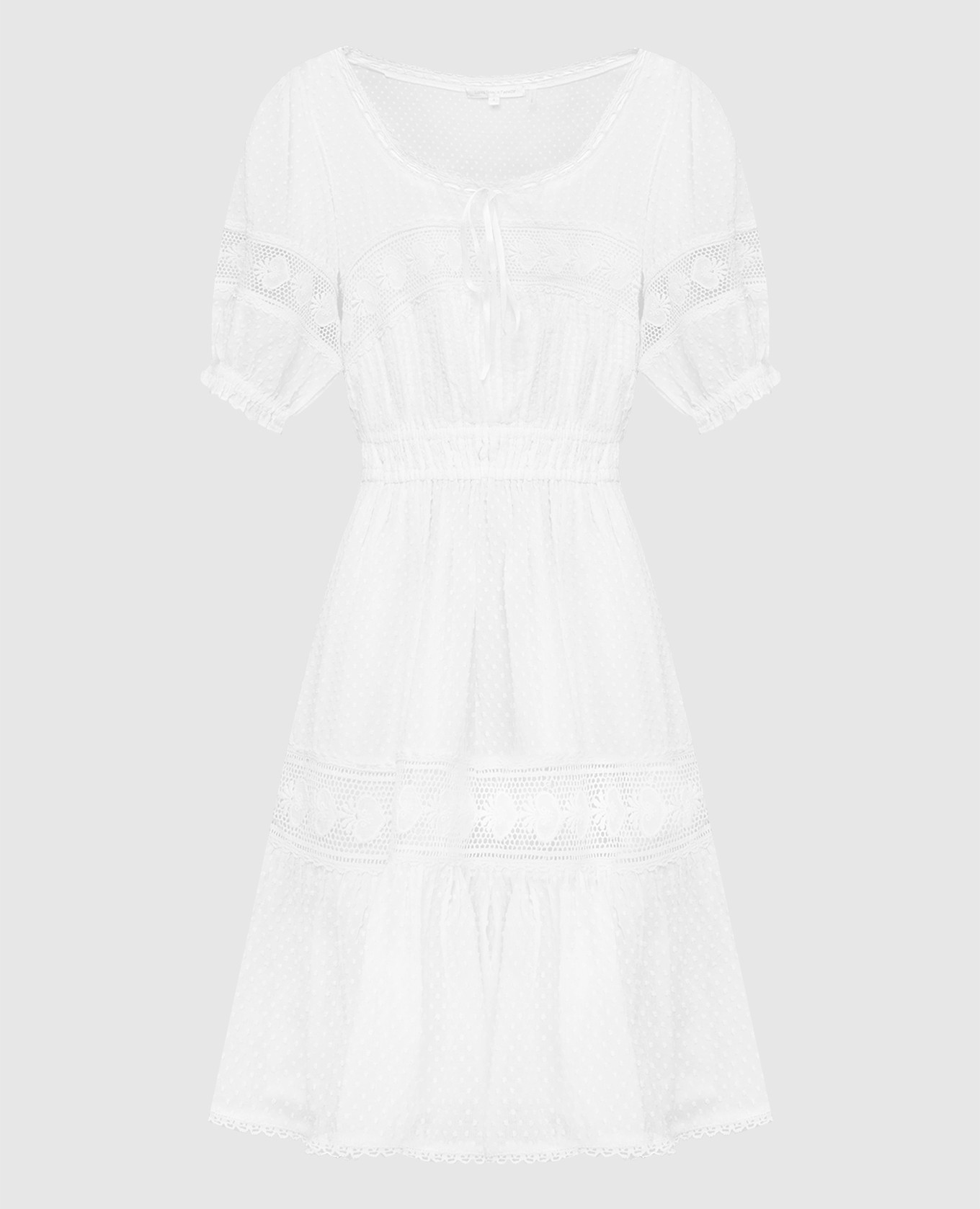 

Жаккардовое платье Britta Love Shack Fancy, Белый, Платья Миди