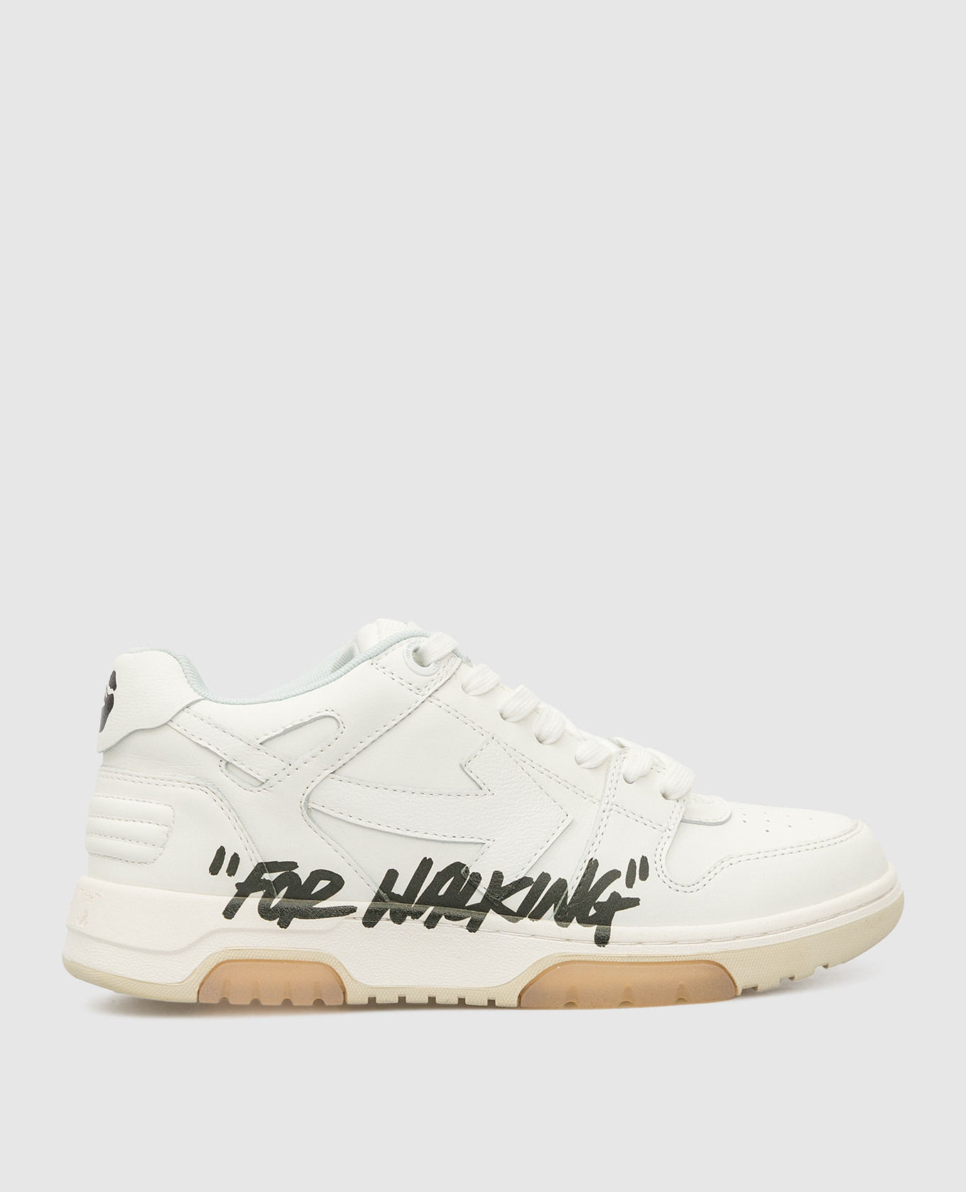 

Кожаные кроссовки For Walking с принтом Off-White, Белый, Кроссовки