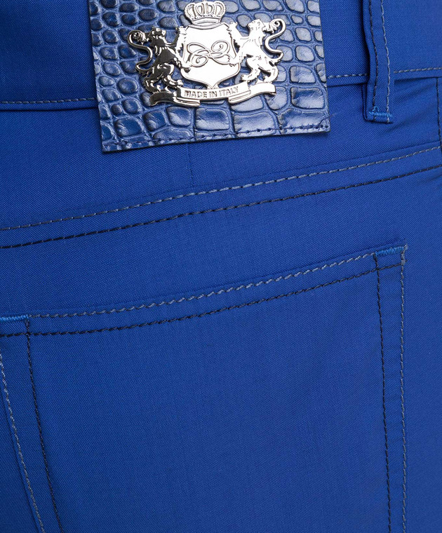 Castello d'Oro Синие брюки из шерсти 8639 изображение 5