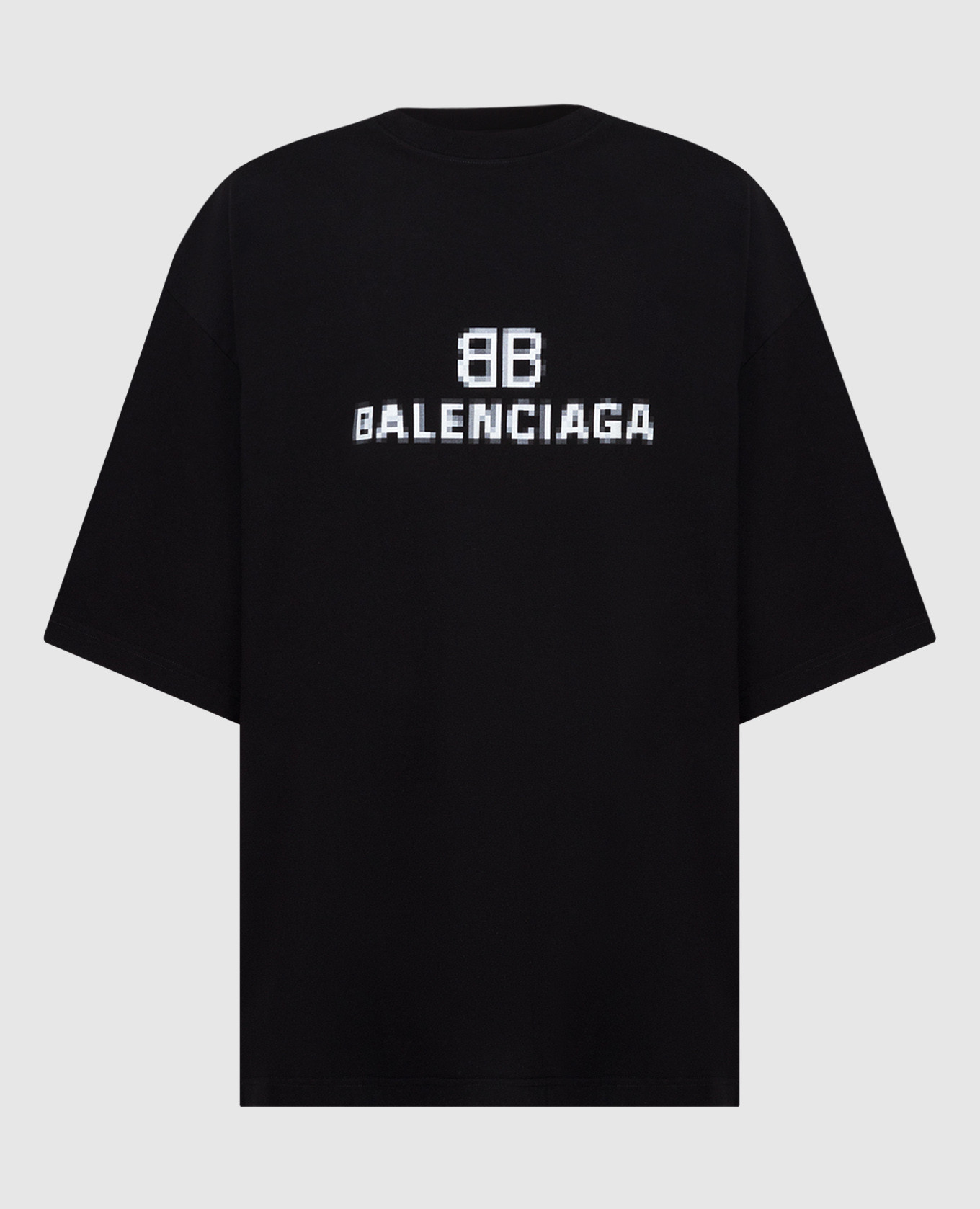 

Черная футболка с принтом логотипа Balenciaga, Черный, Футболки