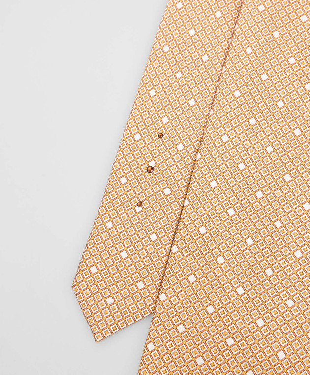 Stefano Ricci Оранжевый галстук ручной работы из шелка CH35028 изображение 4