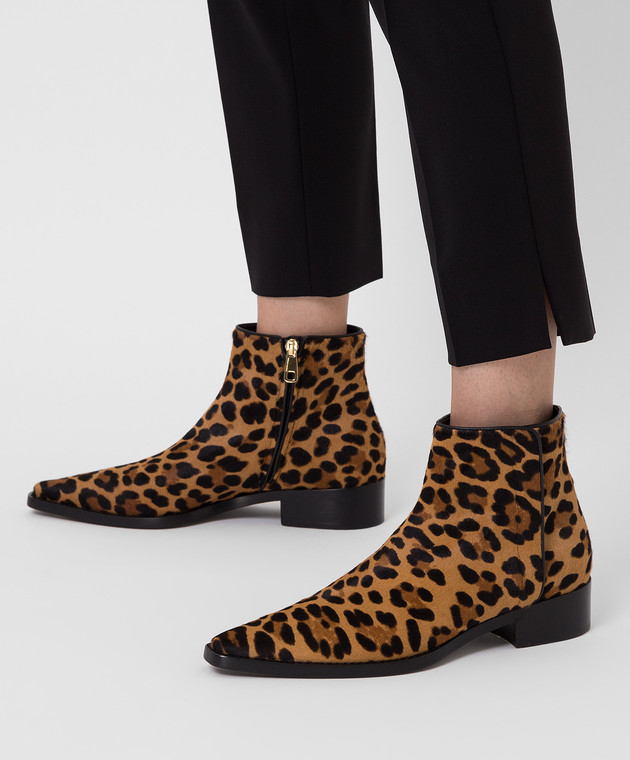 Dolce&Gabbana Коричневые ботинки из шерсти пони CT0583AI533 изображение 2