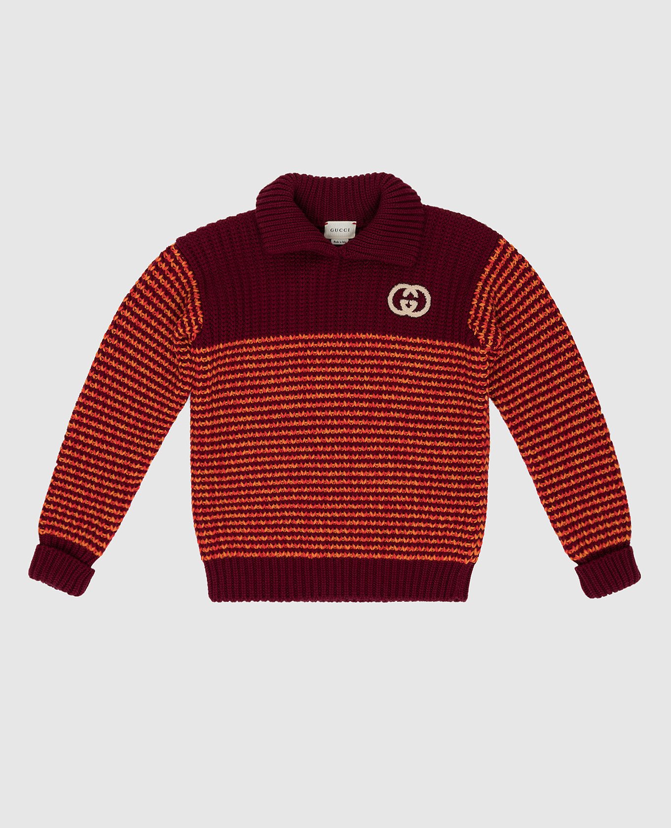 Детский бордовый свитер из шерсти