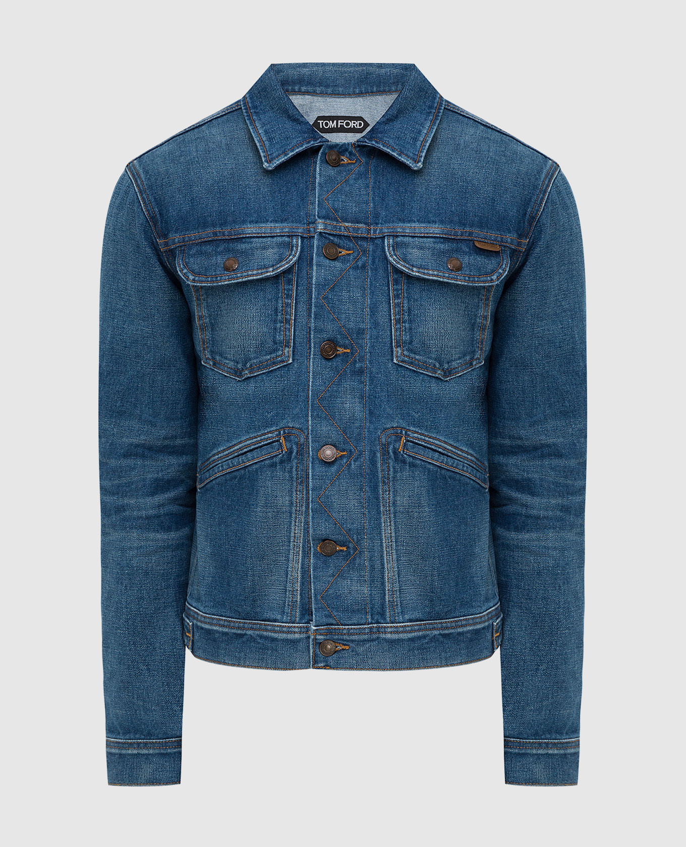 

Джинсовая куртка с эффектом потертости, Синий, Куртки