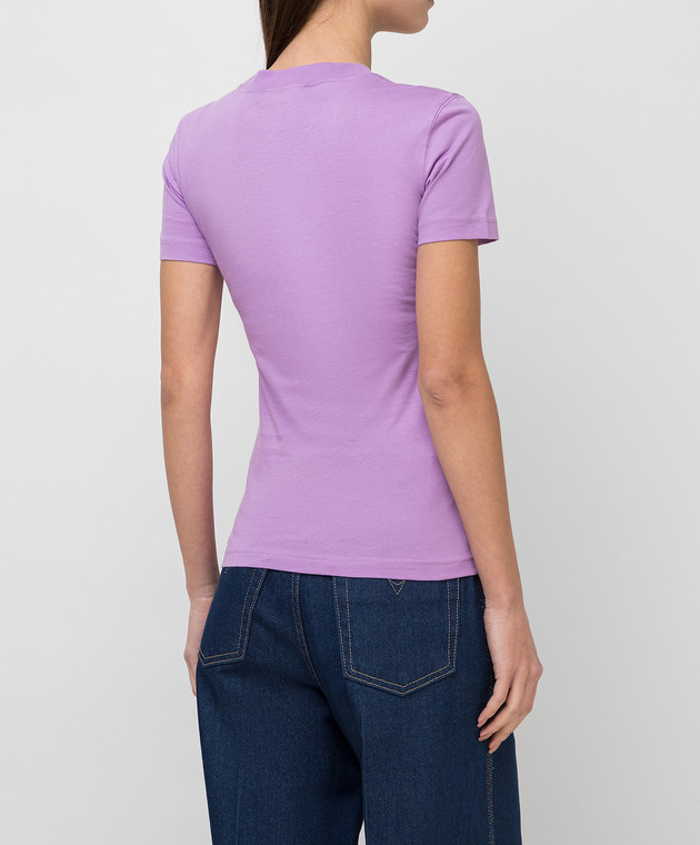 Versace Jeans Couture Сиреневая футболка B2HWA7PA30457 изображение 4