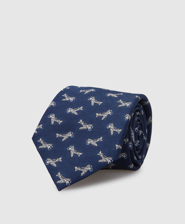 Stefano Ricci Детский шелковый набор из галстука и платка-паше в принт YDHNG500
