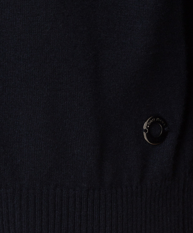 Loro Piana Темно-синий джемпер из кашемира F2FAI4920 изображение 5