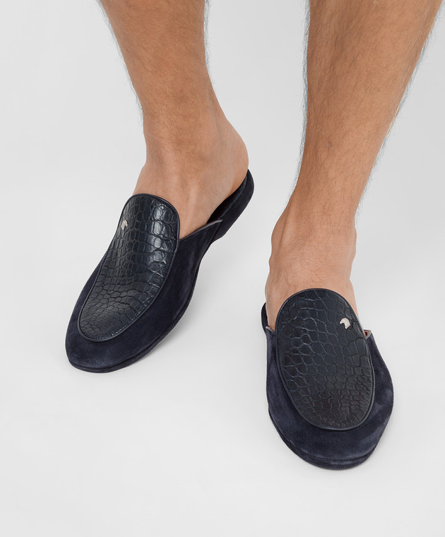 Stefano Ricci Emblem leather slippers UL01P740CSSD image 2