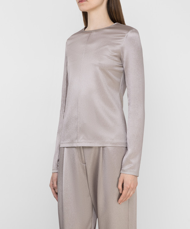 Sally LaPointe Серая блуза из шелка RS19213201 изображение 3