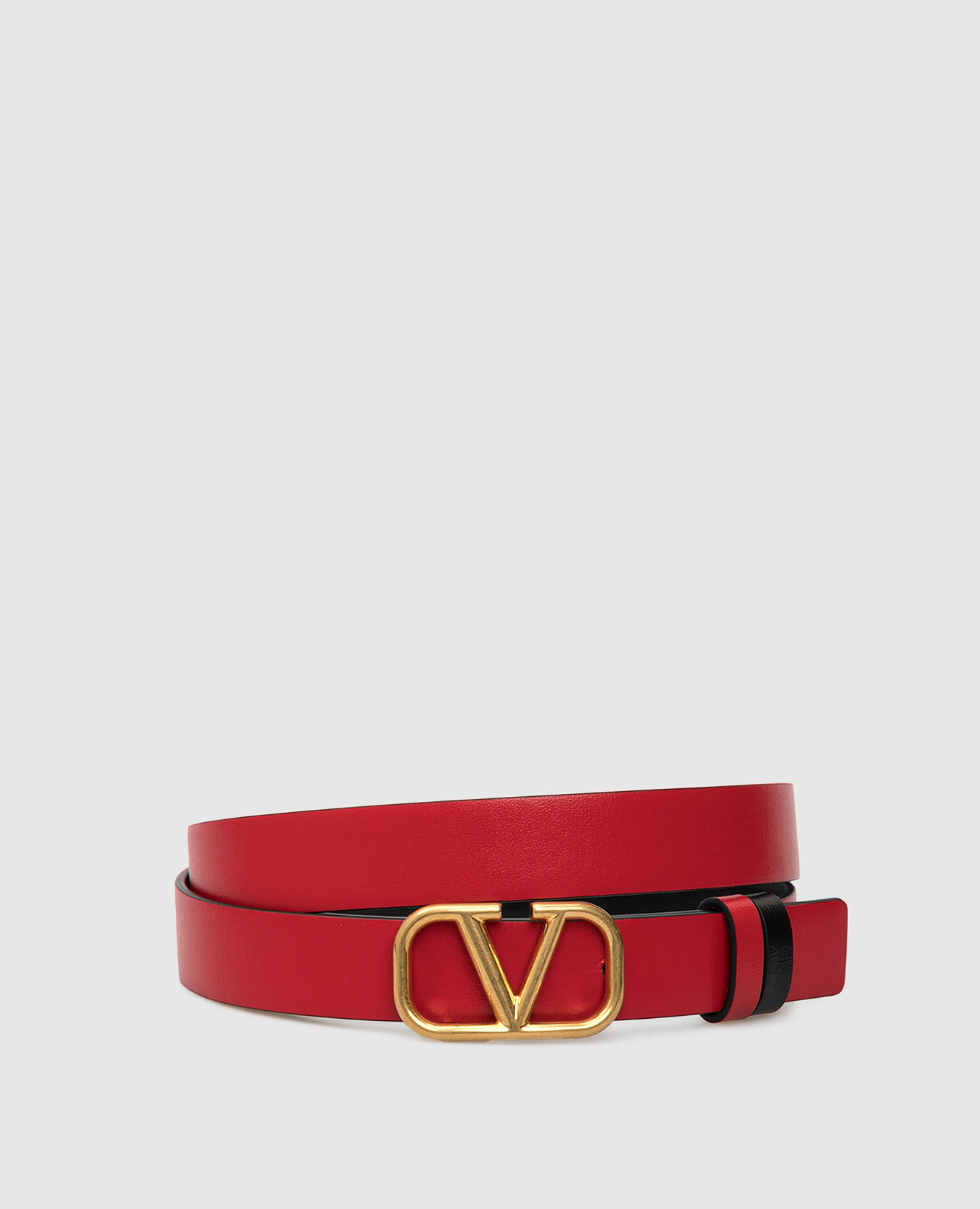 

Двусторонний кожаный пояс Valentino, Красный, Ремни