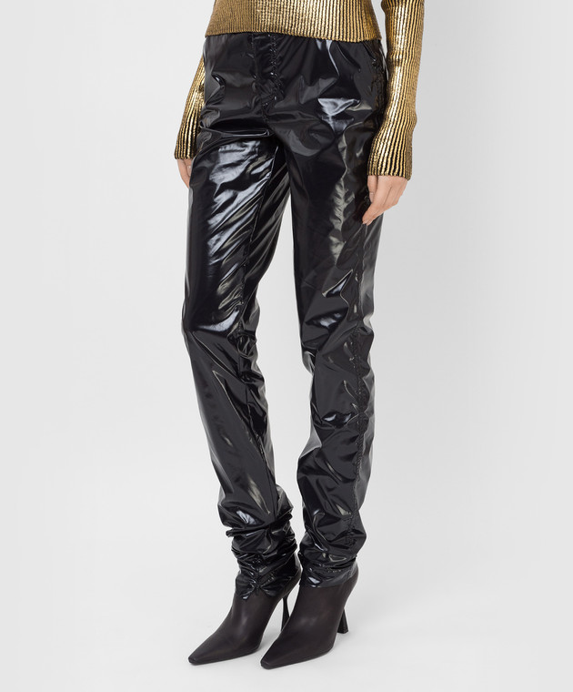 Dolce&Gabbana Черные брюки с высокой посадкой FTB9DTHUMFB изображение 3