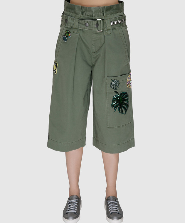 Marc Jacobs Зеленые шорты со съемным ремнем M4006493 изображение 3