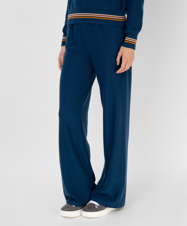Loro Piana Синие спортивные брюки из кашемира FAI7258 изображение 3