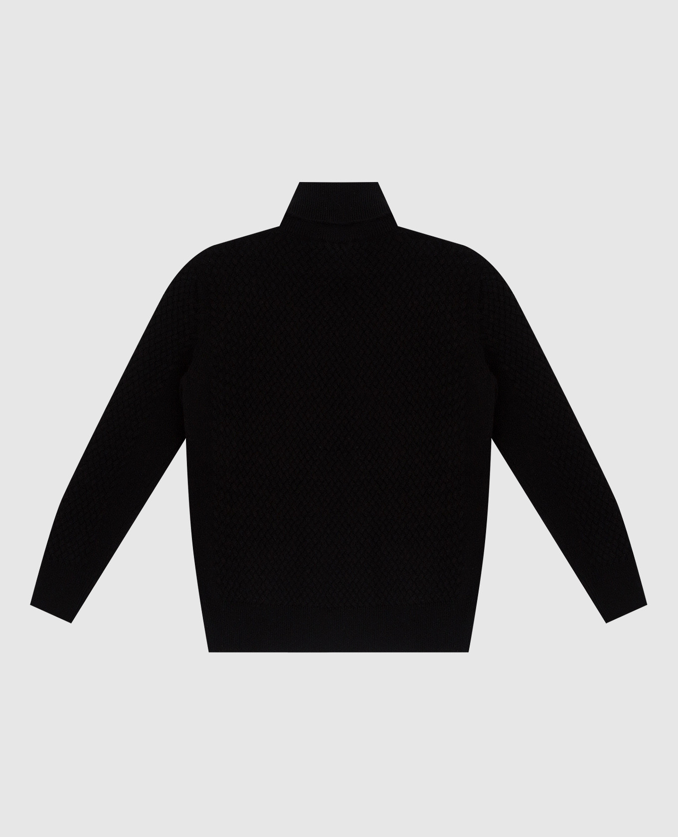 Stefano Ricci Детский черный свитер из кашемира в узор KY07014D01Y17409 изображение 2